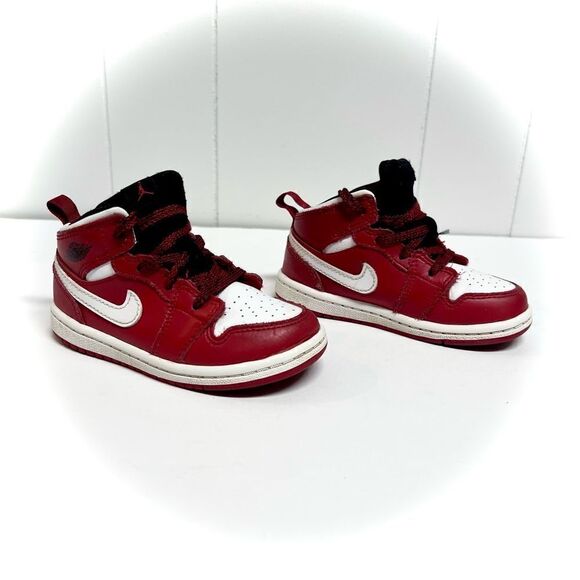 Nike Air Jordan 1 Mid BT Red Size 8C - Picture 1 of 9